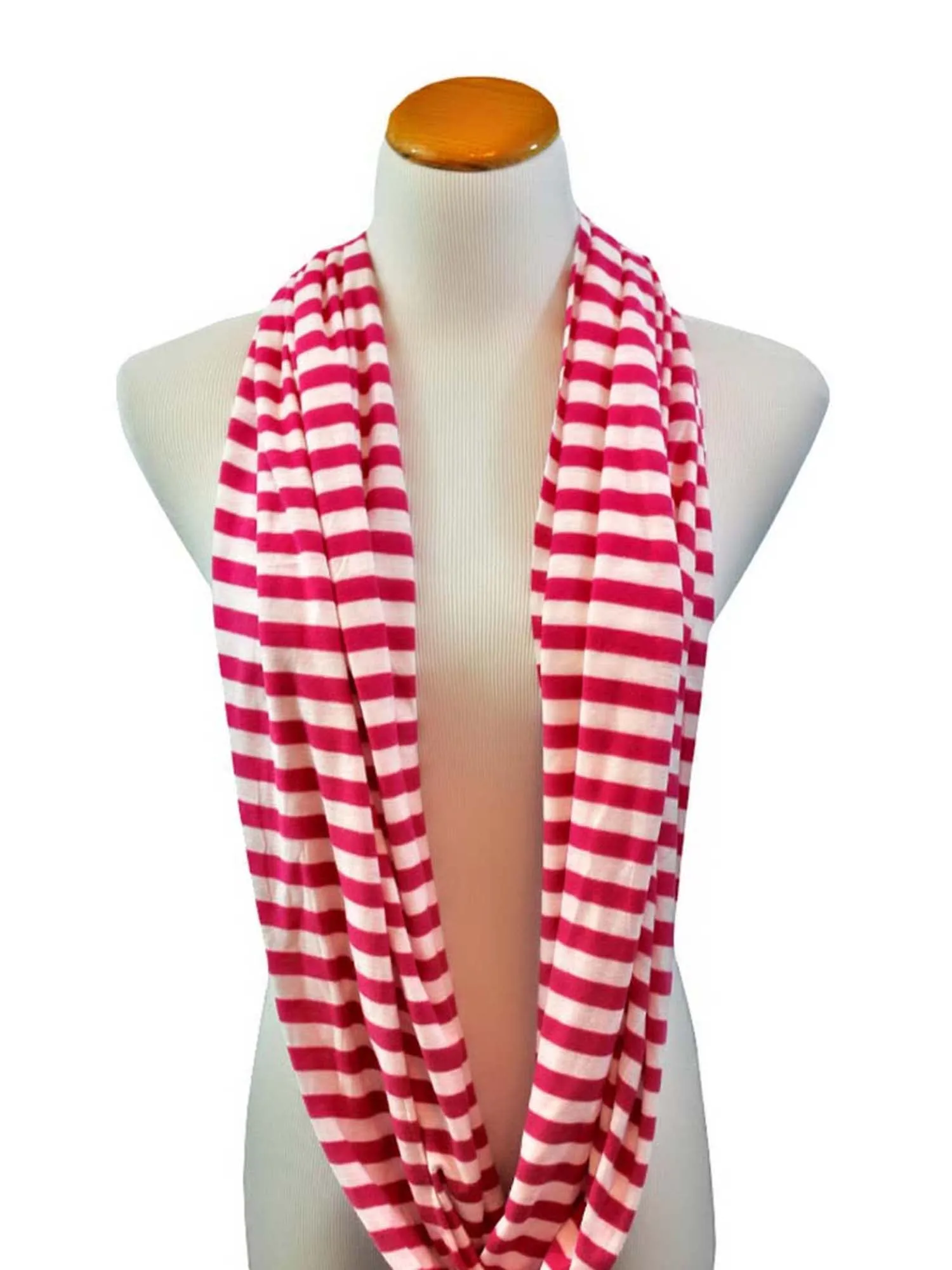 Striped Circle Infinity Scarf