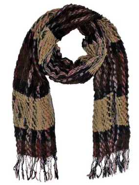 Striped Soft Knit Winter Unisex Neck Scarf