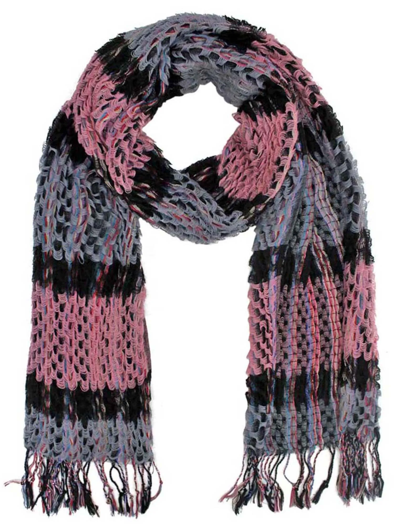 Striped Soft Knit Winter Unisex Neck Scarf