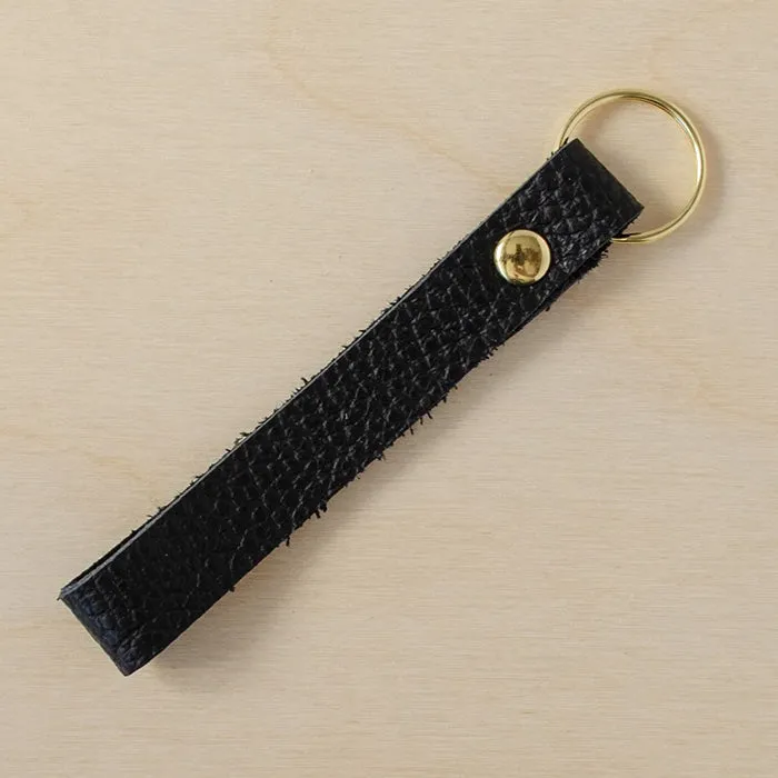 Studio Lowen Leather Loop Keyring Black