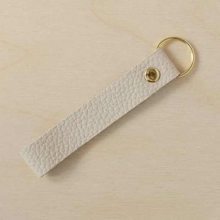 Studio Lowen Leather Loop Keyring Cream