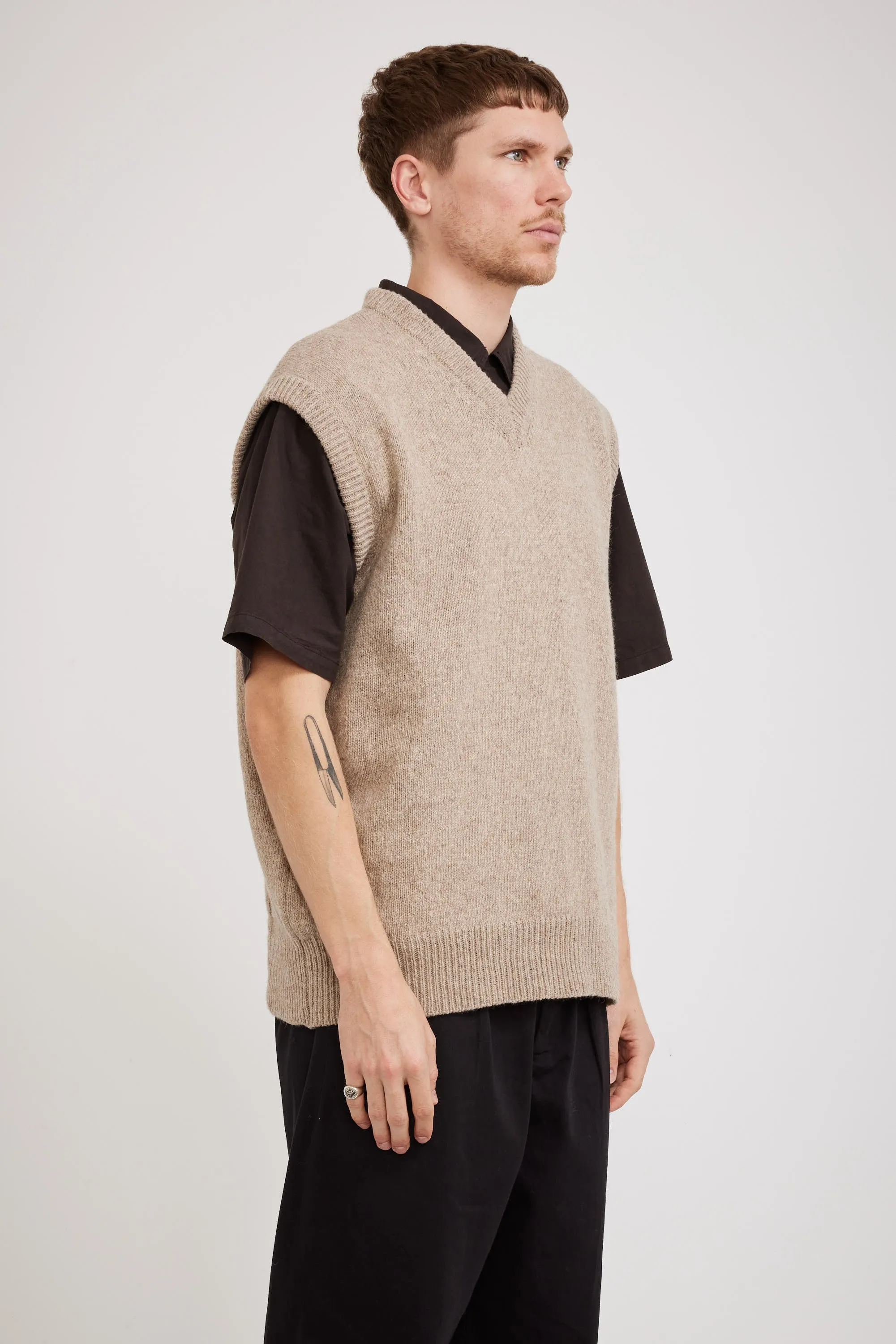 Sweater Vest Eco Wool Oatmeal