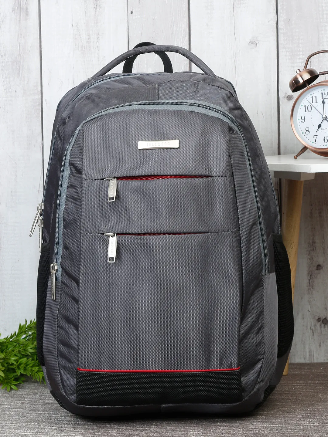 Teakwood Genuine Polyester Backpack - Grey