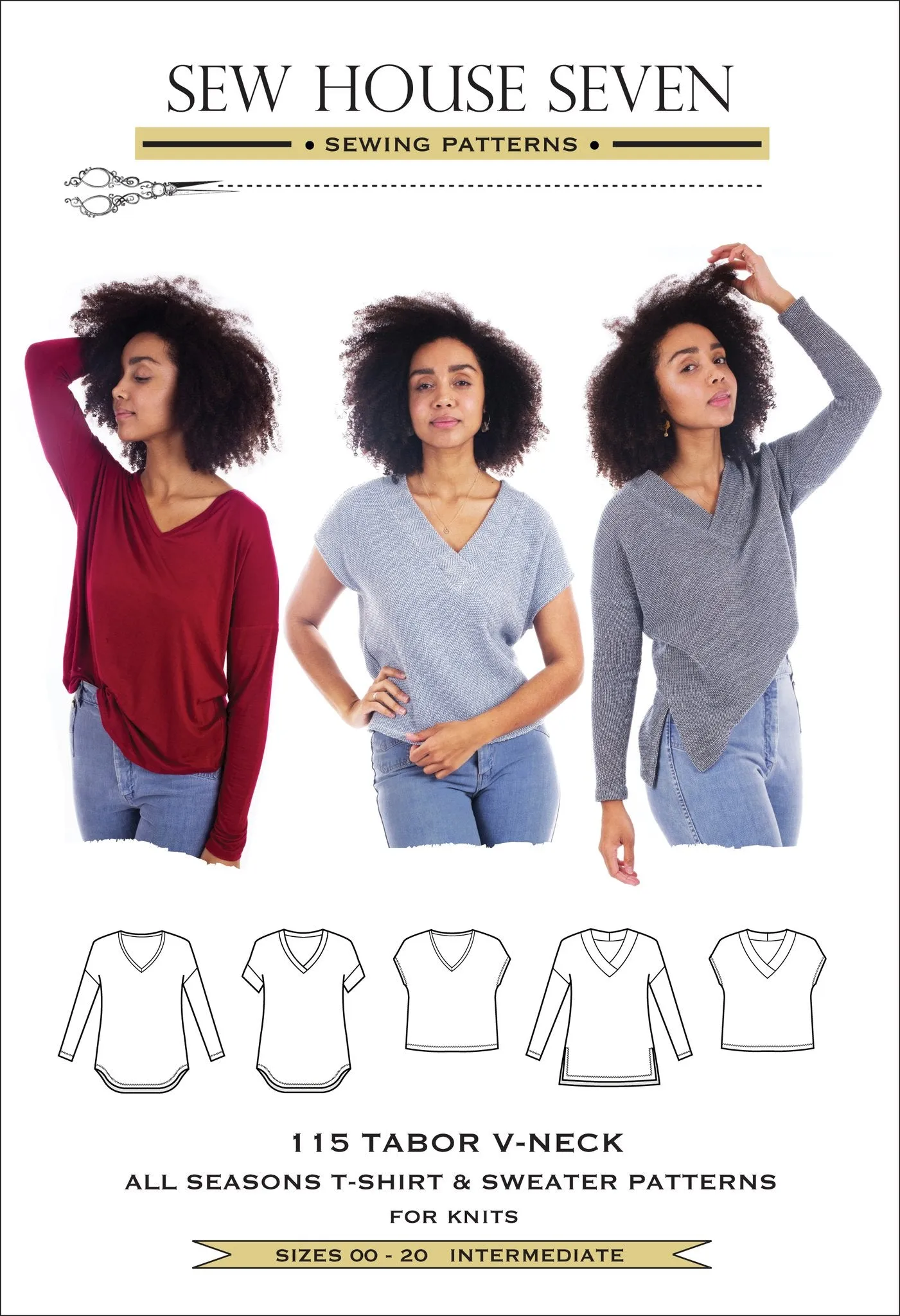 The Tabor V-Neck Sewing Pattern - Sew House Seven