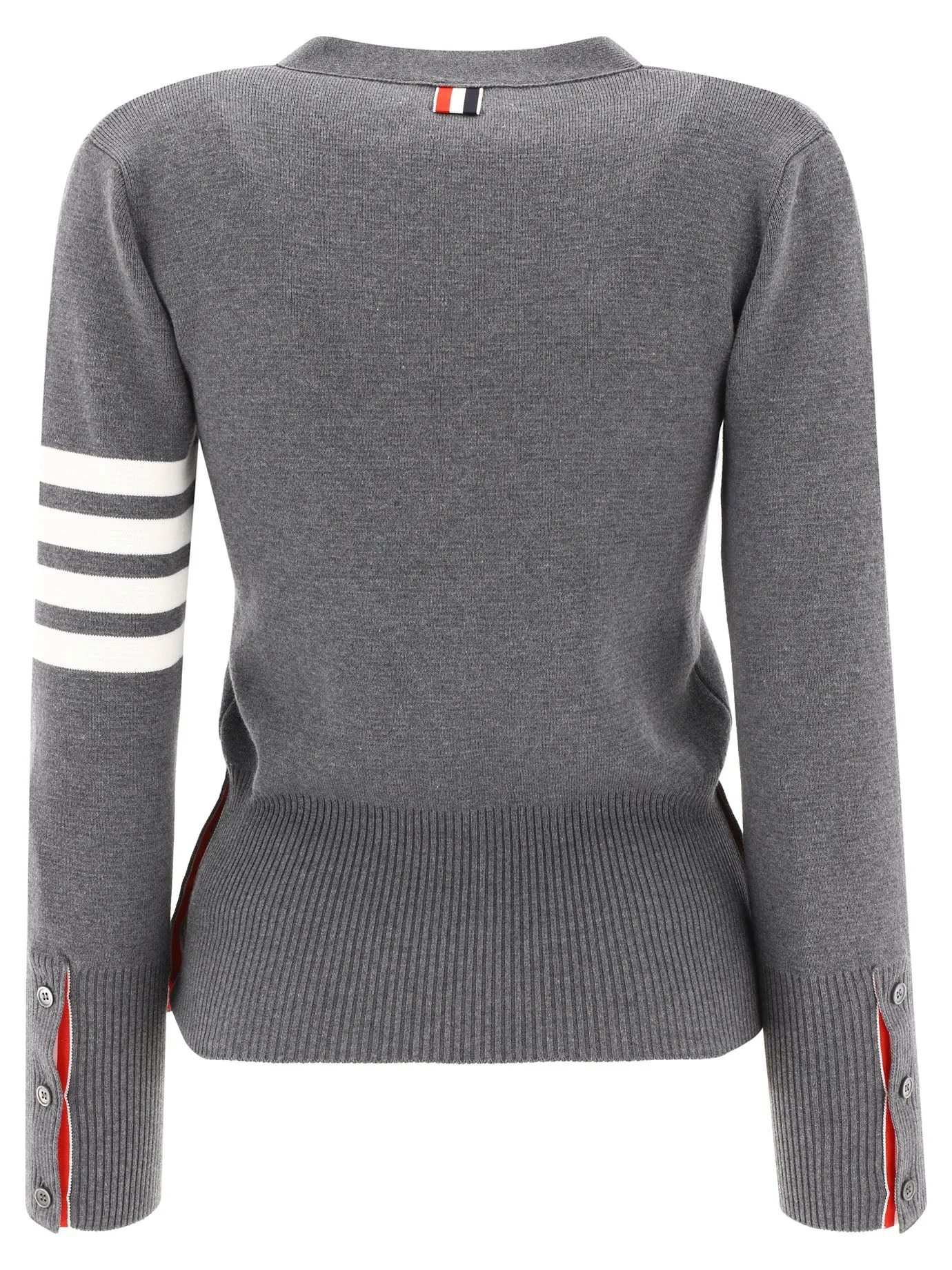 Thom Browne 4-Bar V-Neck Knit Cardigan