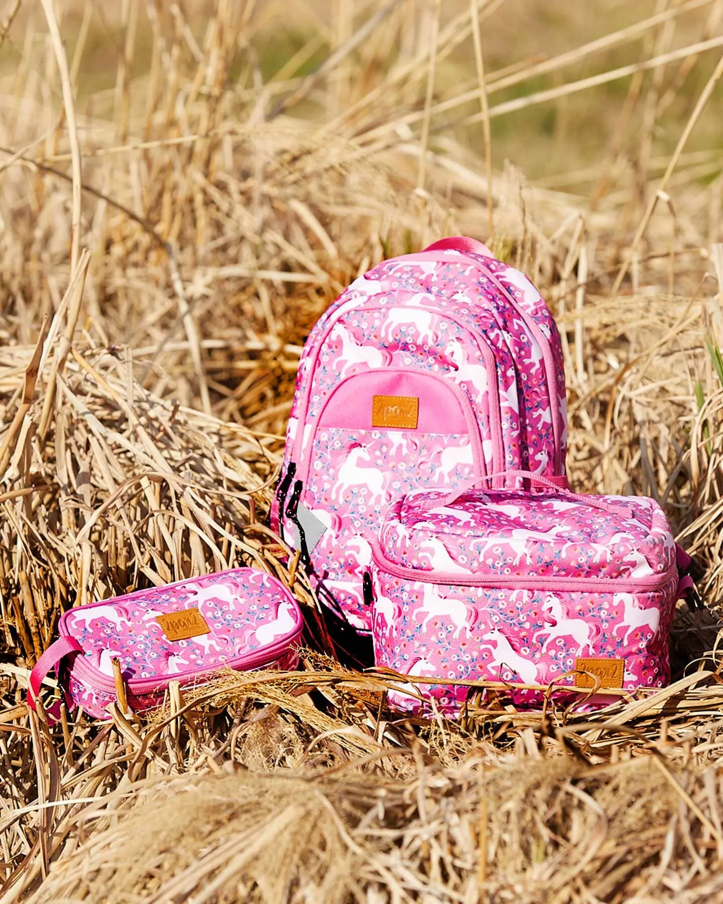 Toddler Backpack Pink Printed Unicorn