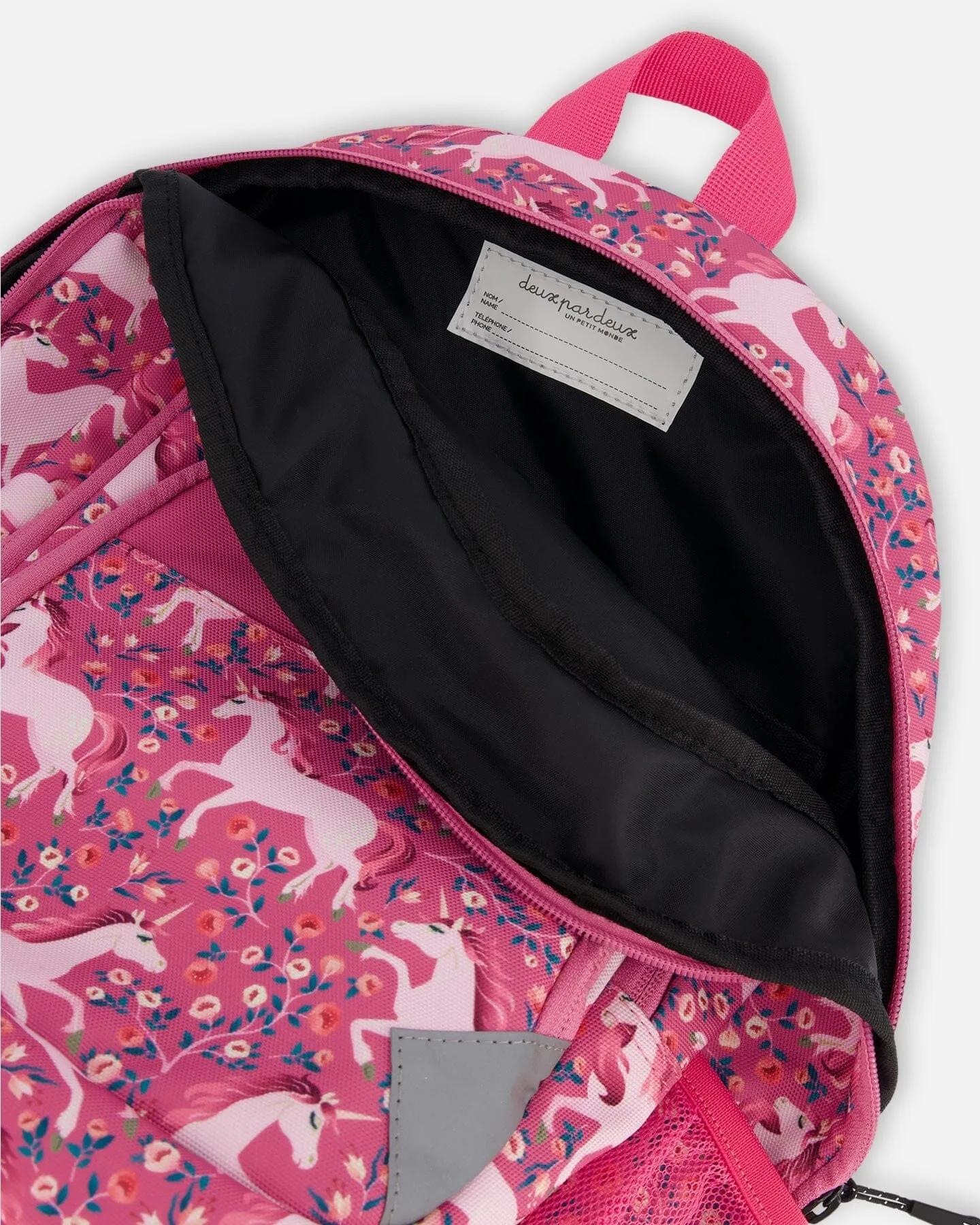 Toddler Backpack Pink Printed Unicorn