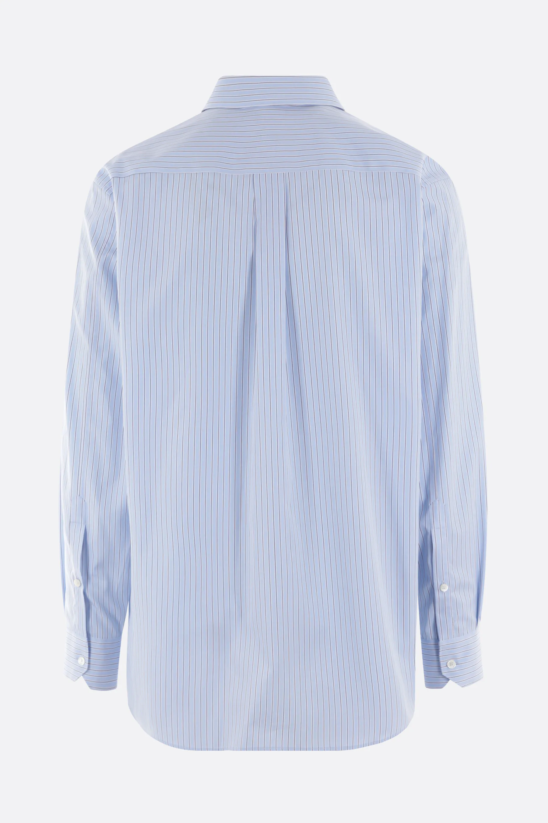 VALENTINO  |Stripes Long Sleeves Logo Luxury Shirts