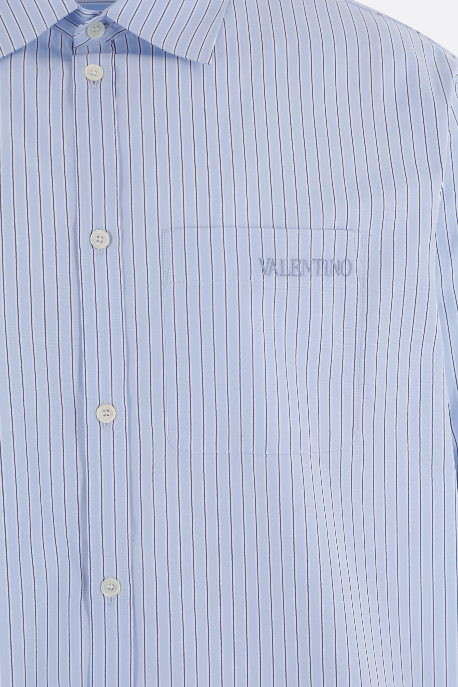 VALENTINO  |Stripes Long Sleeves Logo Luxury Shirts