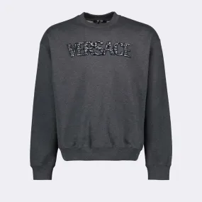 VERSACE  |Unisex Long Sleeves Cotton Logo Luxury Sweatshirts