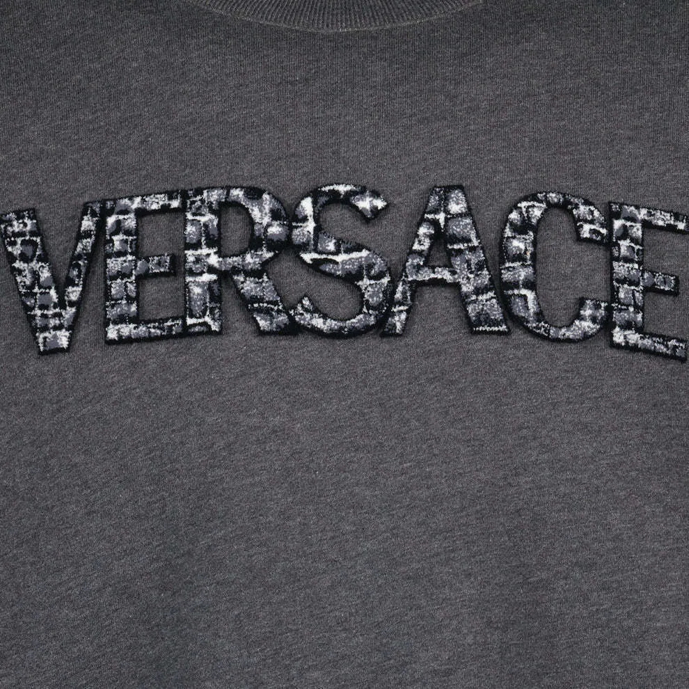 VERSACE  |Unisex Long Sleeves Cotton Logo Luxury Sweatshirts