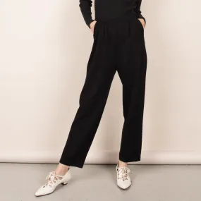 Vintage Charcoal Knit Pleated Trousers (M/L)