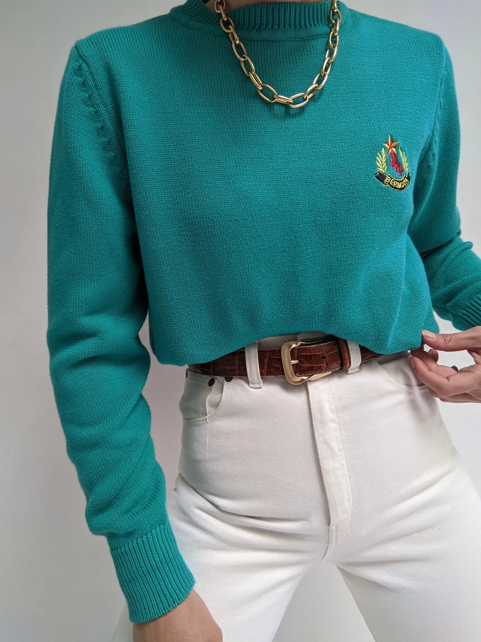 Vintage Embroidered Bermuda Sweater