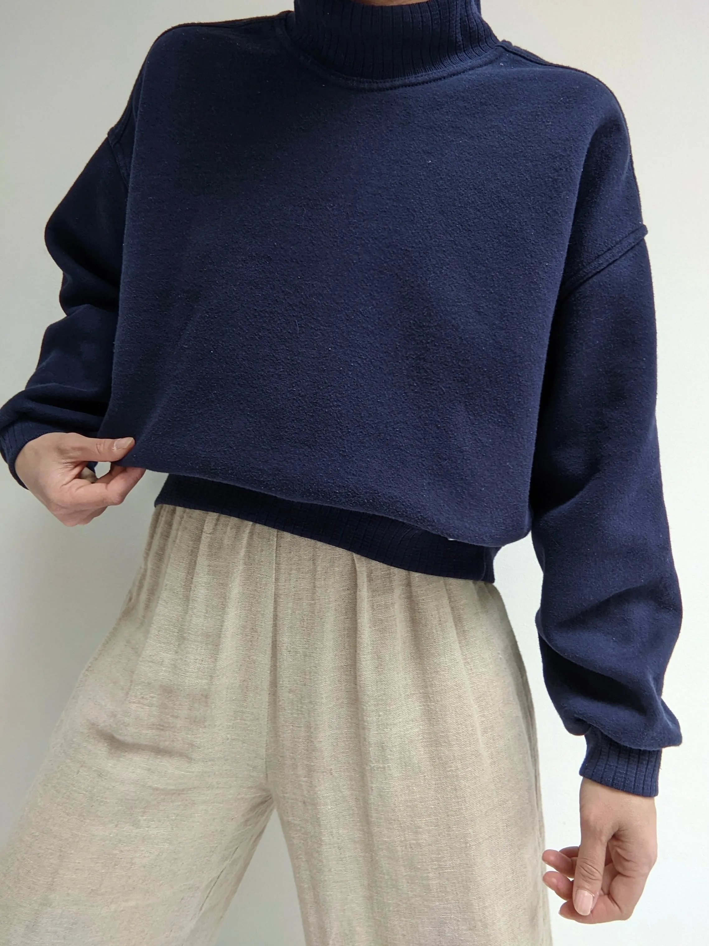 Vintage Midnight Russell Mock Neck Sweatshirt