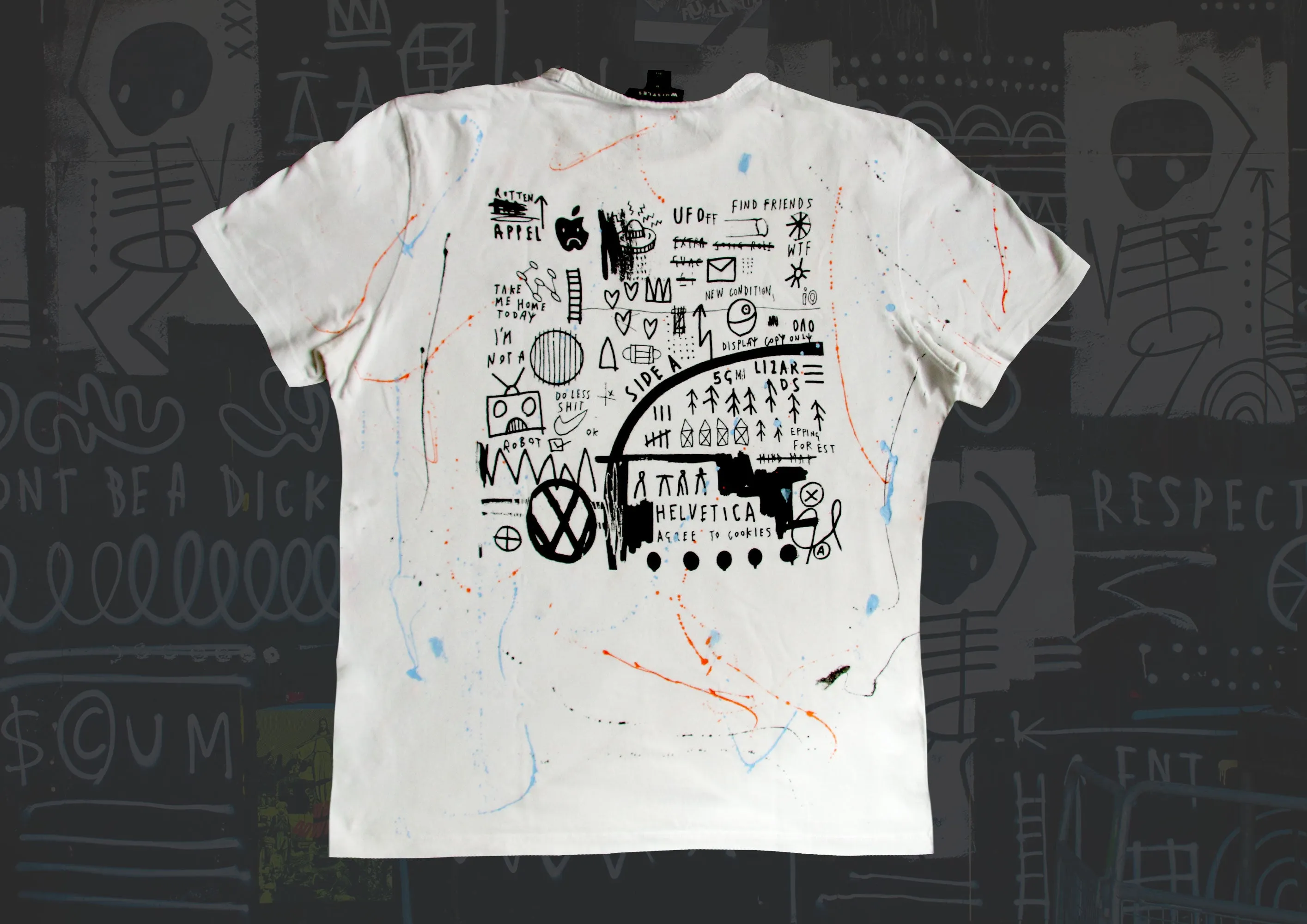 Wearable Art - Hand Finished White T-Shirt S/M