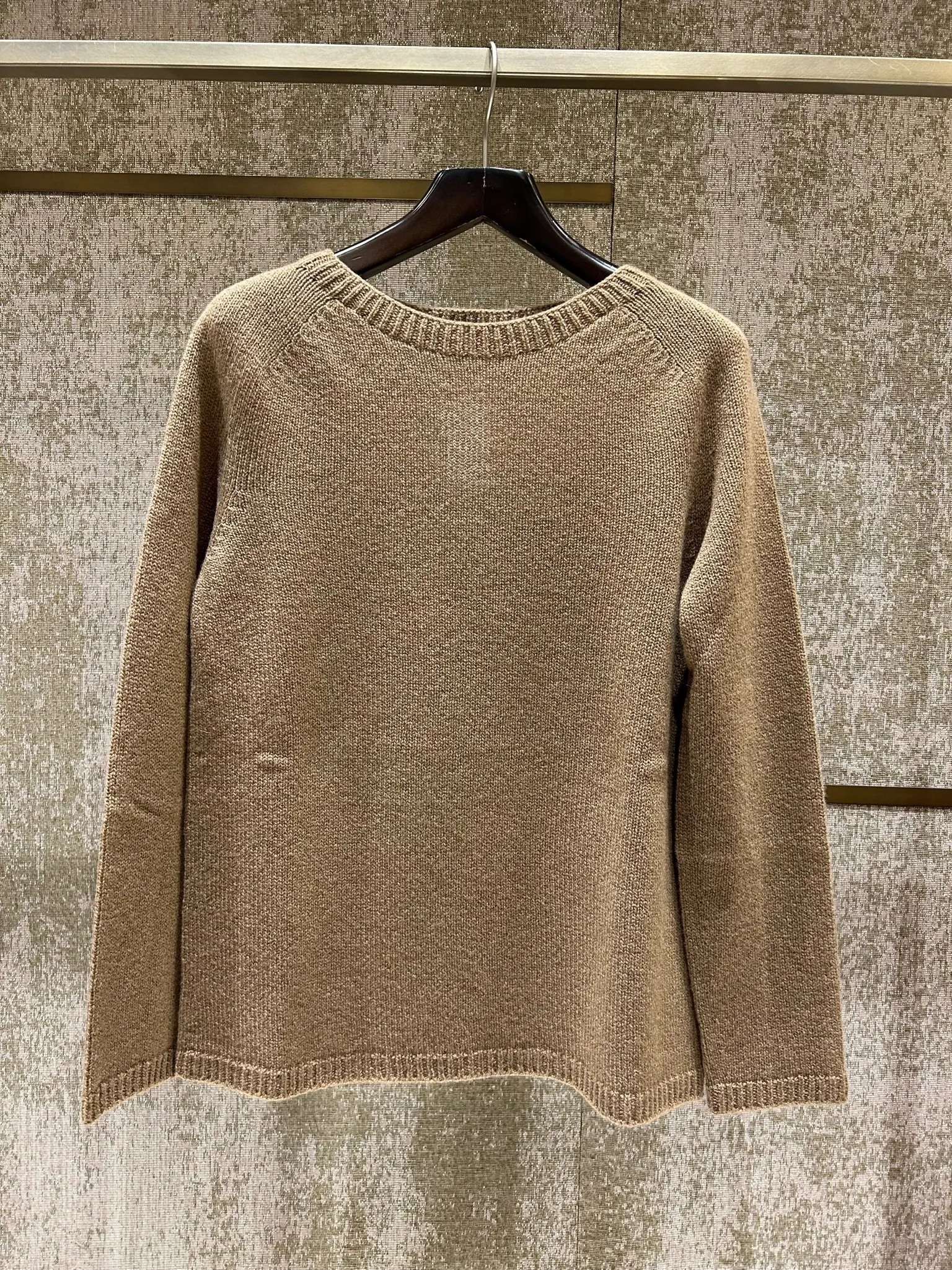 Weekend Max Mara  |Wool Long Sleeves Plain V-neck & Crew neck