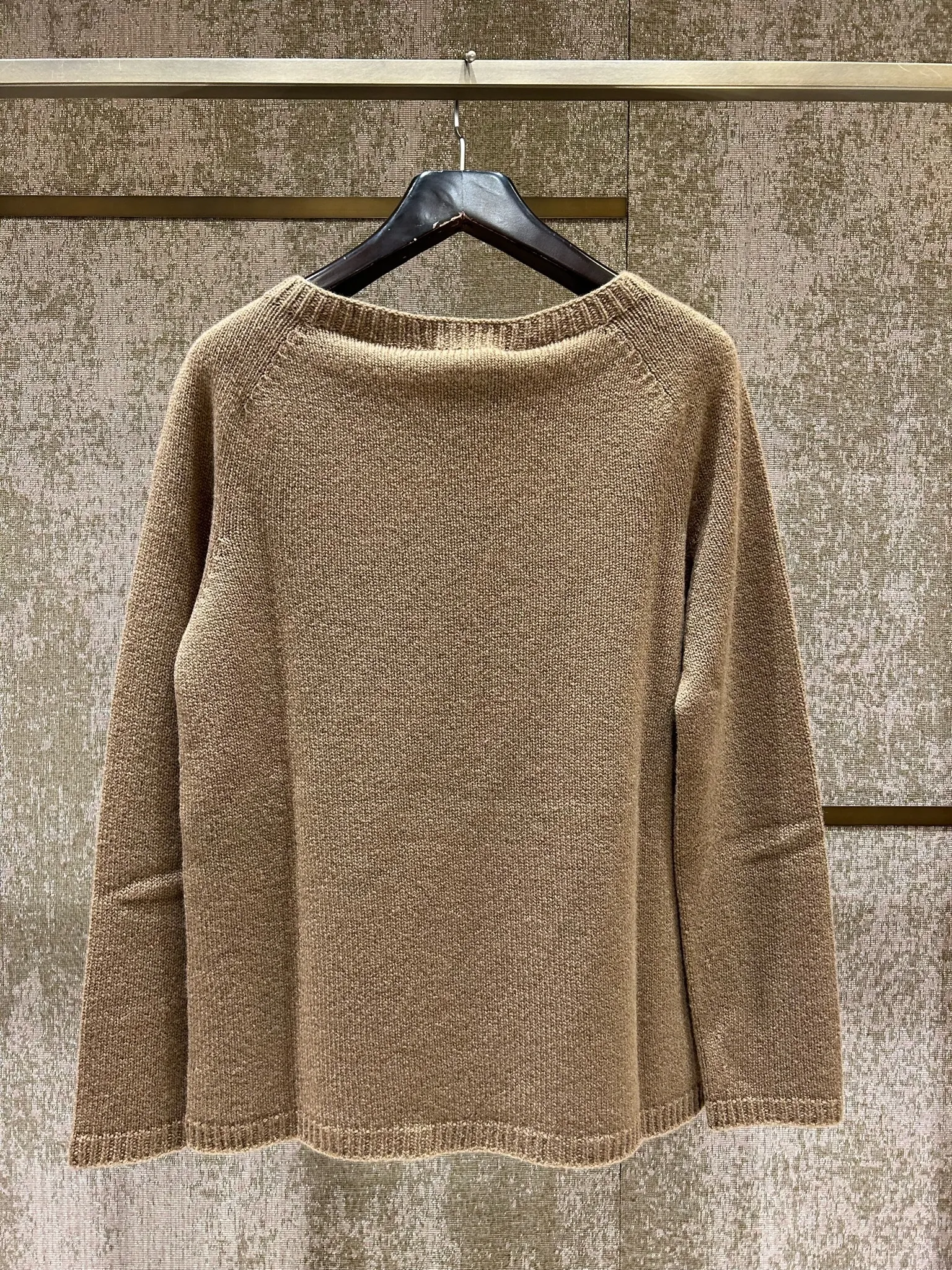 Weekend Max Mara  |Wool Long Sleeves Plain V-neck & Crew neck