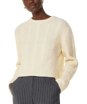 Whistles Cable Detail Crewneck Knit Sweater