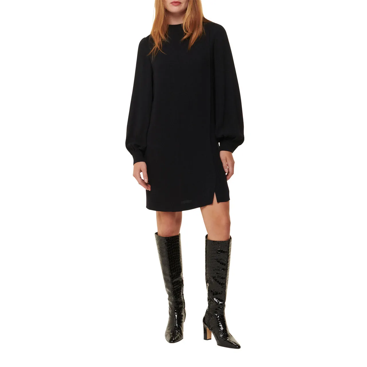 WHISTLES Cleo Shift Dress - Black