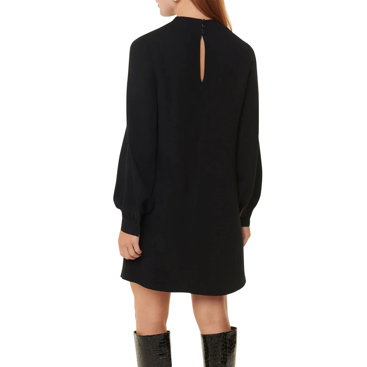 WHISTLES Cleo Shift Dress - Black