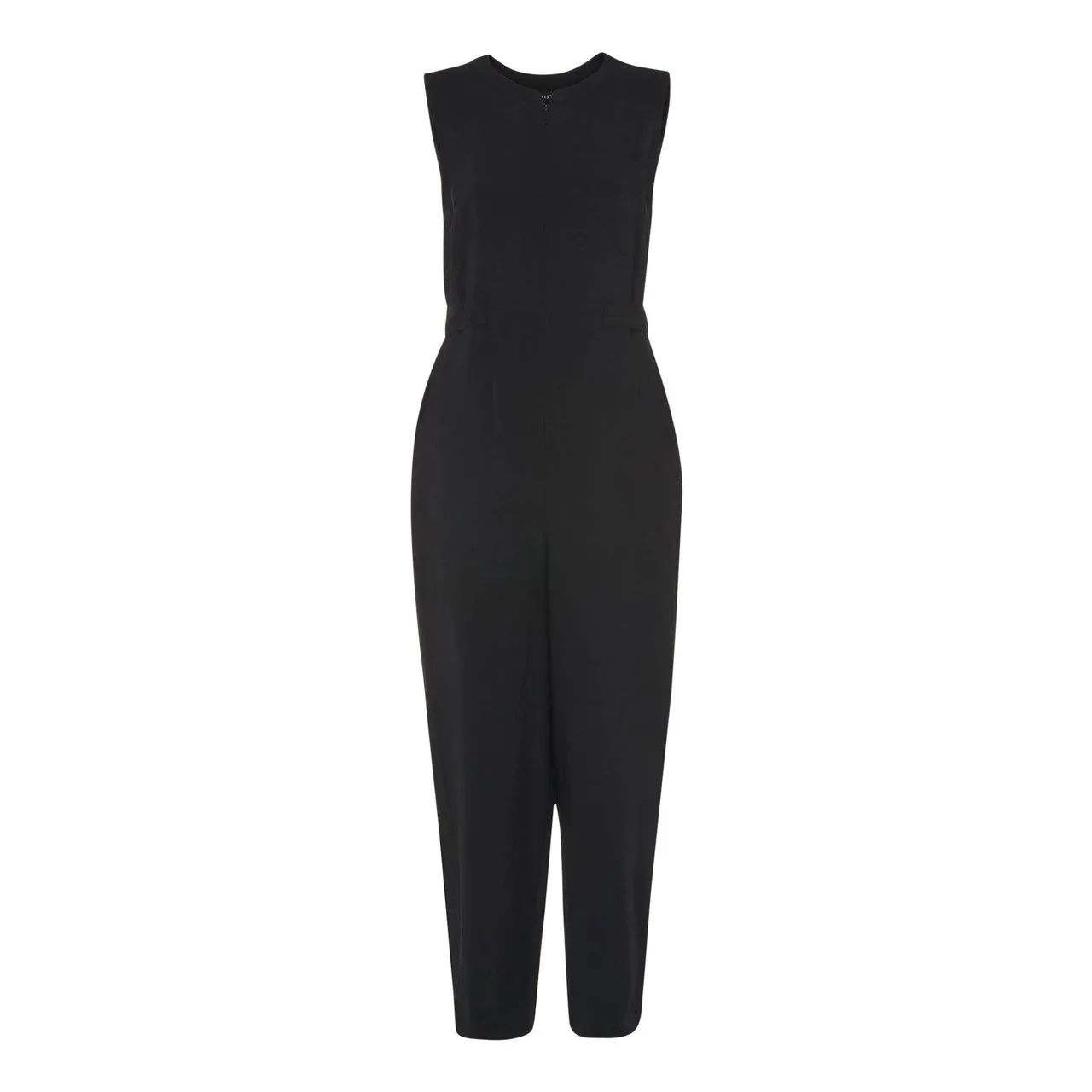 WHISTLES Josie Zip Front Jumpsuit - Black