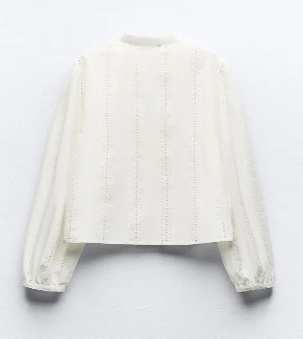 ZARA  |Casual Style Long Sleeves Cotton Shirts & Blouses