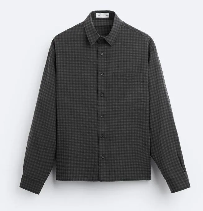 ZARA  |Other Plaid Patterns Long Sleeves Shirts