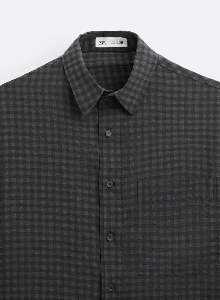 ZARA  |Other Plaid Patterns Long Sleeves Shirts