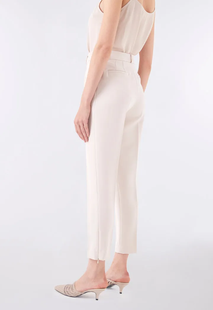 Zipped Cuff Semi Slim Trouser